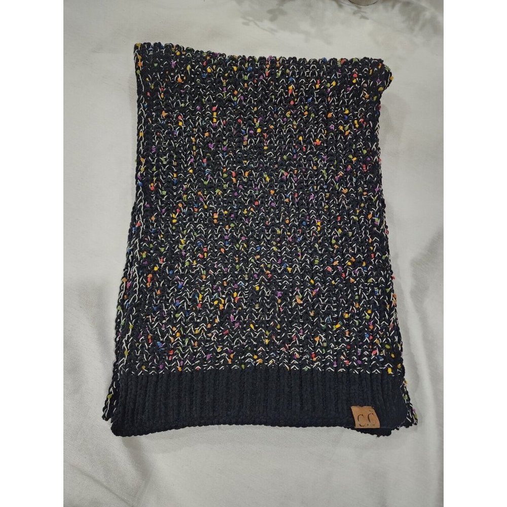 CC Exclusive Womens Wrap Shawl Scarf Long Black Multicolored Soft